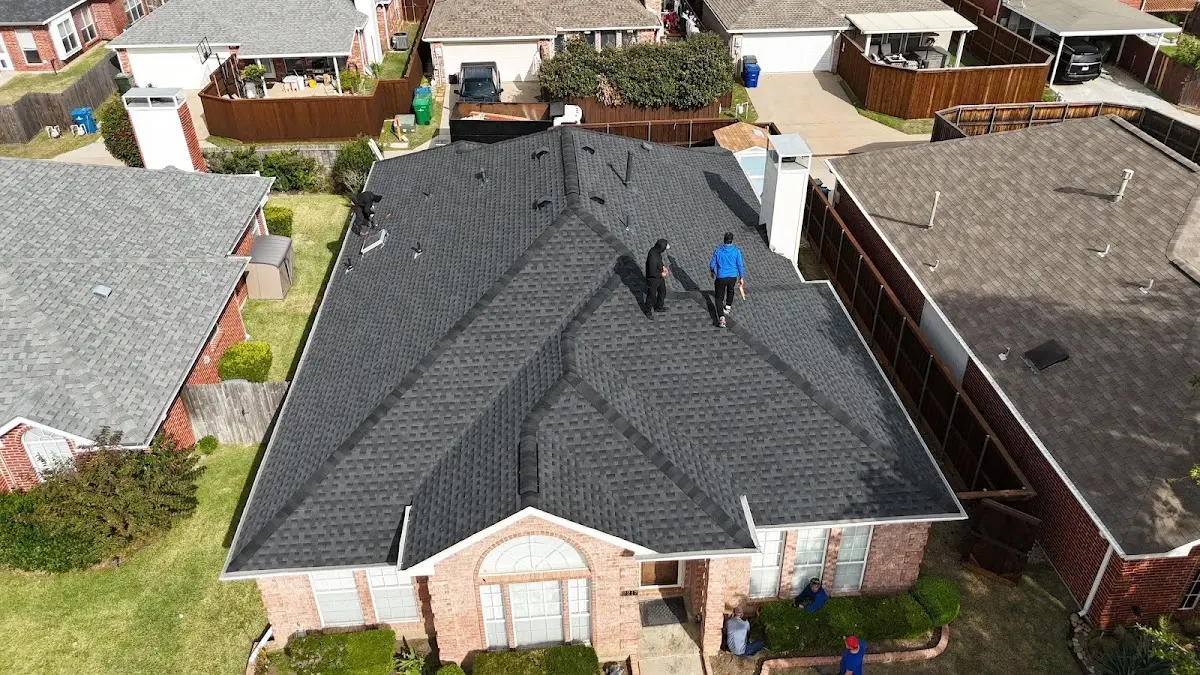 Slate & Tile Roof Repair work in progress on a Marlow Heights property
